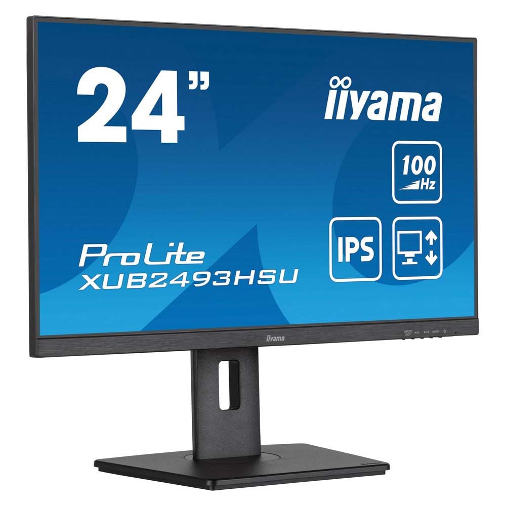 IIYAMA XUB2493HSU-B7 24inch IPS FHD 100Hz 300cd/m2 1ms Speakers HDMI DP 2xUSB 2.0 Speakers 15cm Height Adj. Stand