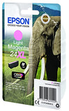 EPSON 1LB 24XL ink cartridge light magenta high capacity 9.8ml 740 pages 1-pack RF-AM blister w/s