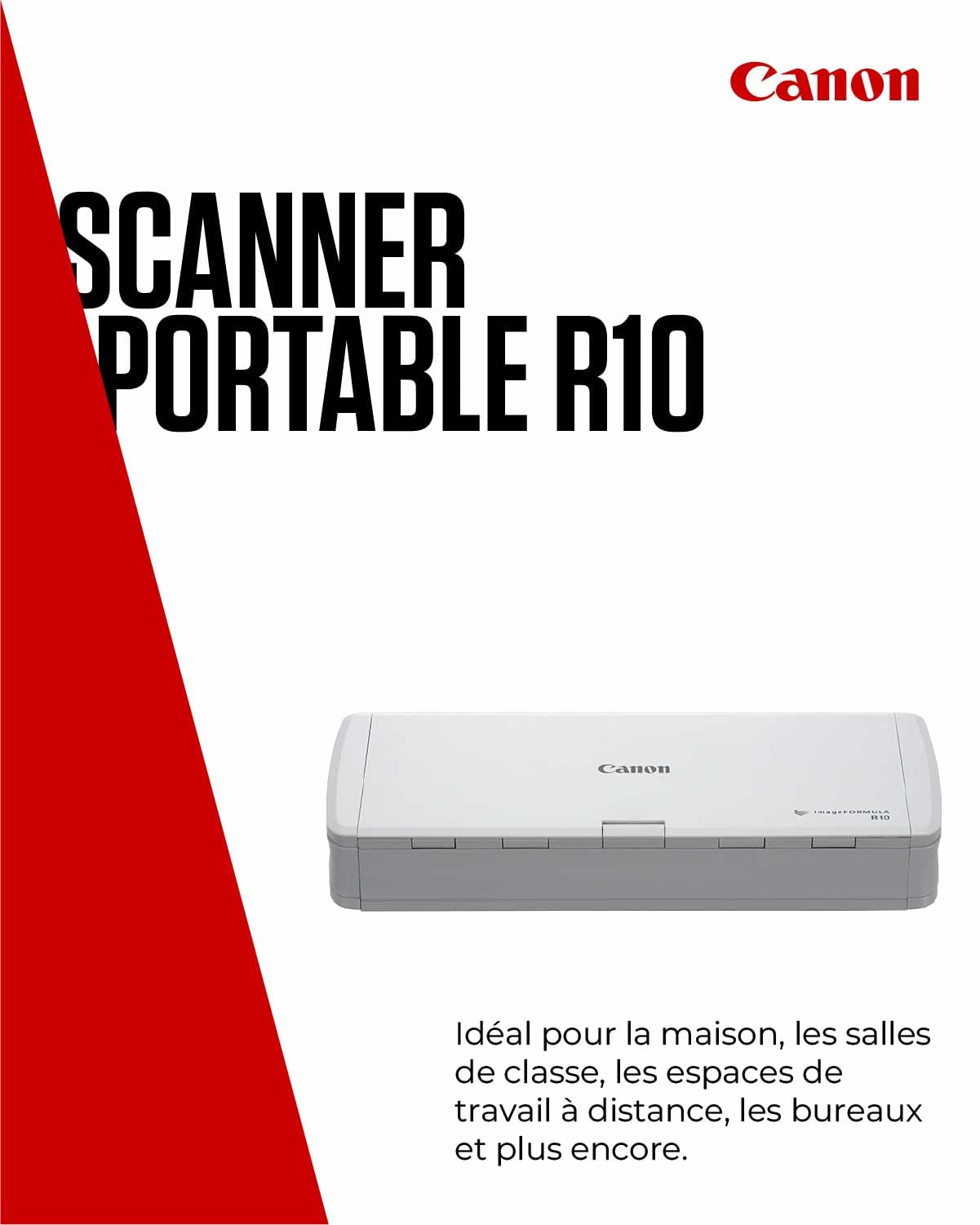CANON imageFORMULA R10 A4 Document Scanner USB 20sheet ADF 12ppm mono 9ppm color