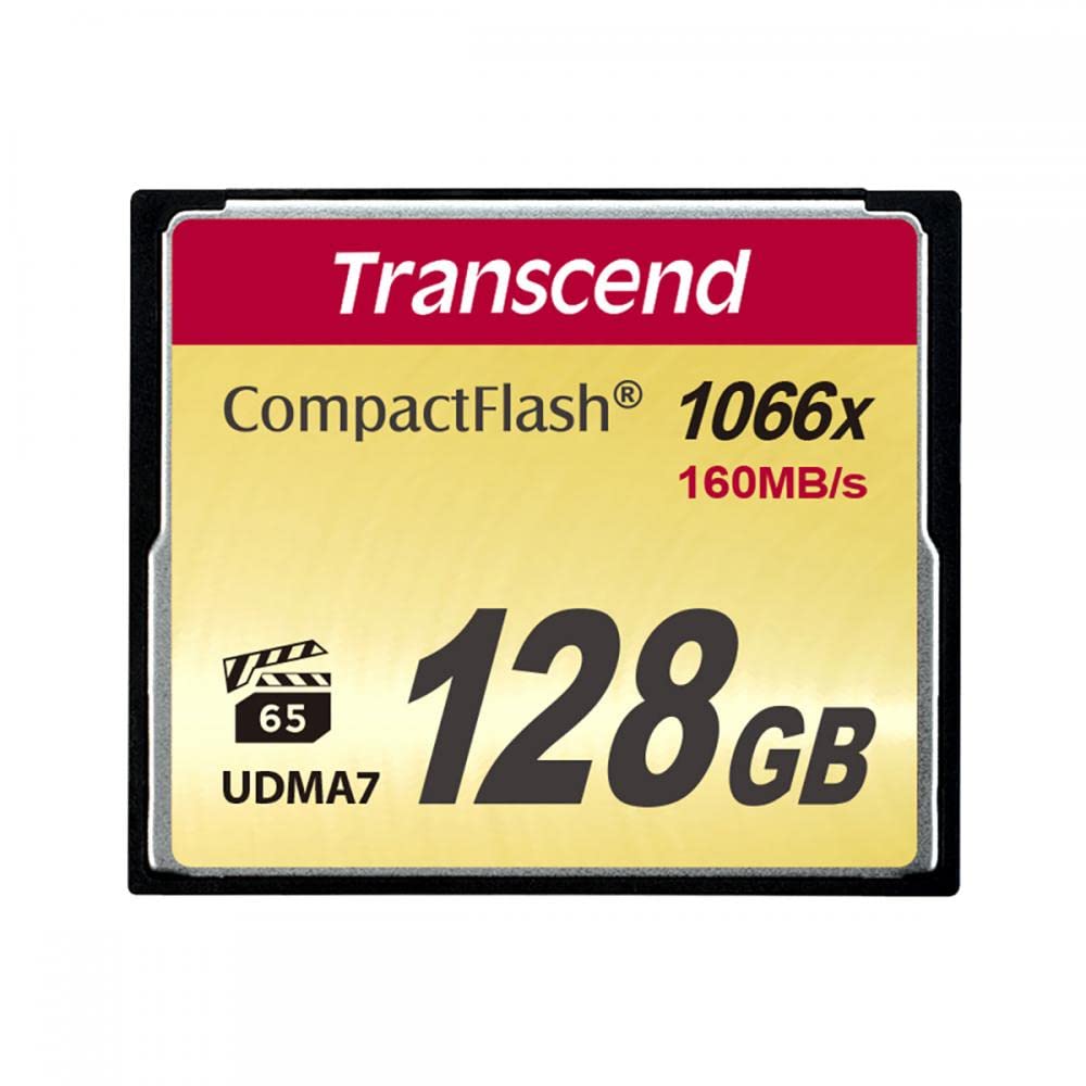 TRANSCEND 128Go CompactFlash Card 1000x up to writespeed 160Mo/s and writespeed up to 120Mo/s Ultra DMA UDMA transfer mode 7