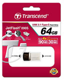 TRANSCEND Cle USB 3.1/USB Type C JetFlash 890 - 64Go