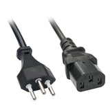 LINDY IEC-Mains lead 3m Swiss Plug to IEC C13