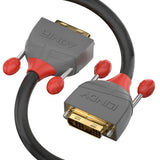 LINDY 15m DVI-D Cable M/M Anthra Line DVI-I 18+5 Single Link Digital + Analogue