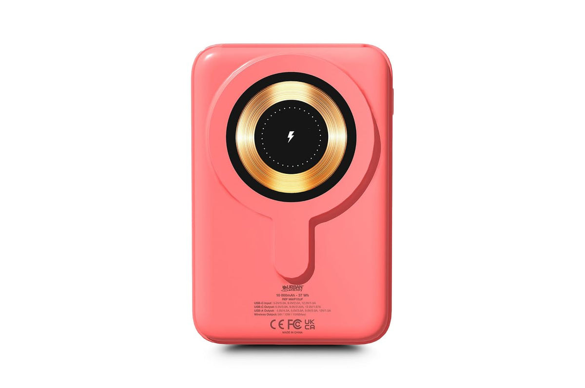 URBAN FACTORY MAGNEE POWER Wireless Magnetic Universal Powerbank 10.000mAh - Sugar Coral