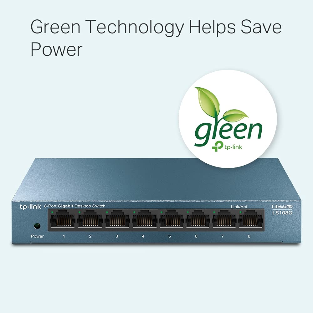 LS108G LiteWave 8-Port GB Desktop Switch