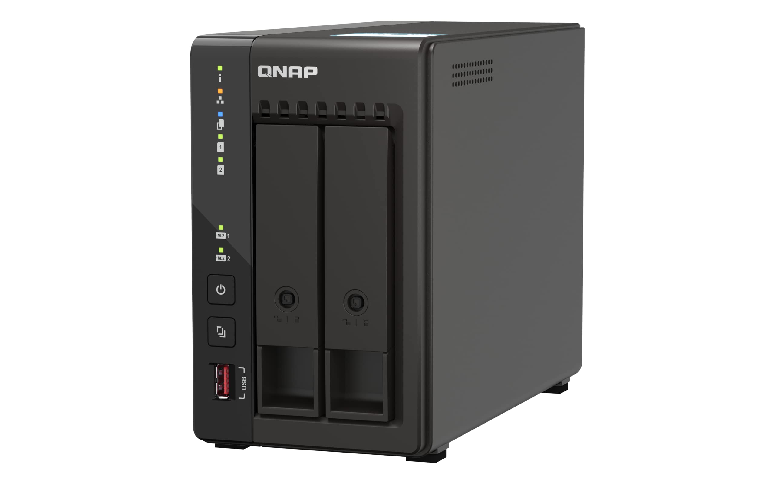 QNAP TS-253E-8G 2-bay desktop NAS Intel Celeron J6412 4C 2.0GHz burst 2.6GHz onboard 8Go RAM 2xHDMI 1.4b 2xM.2 2280 PCIe slots