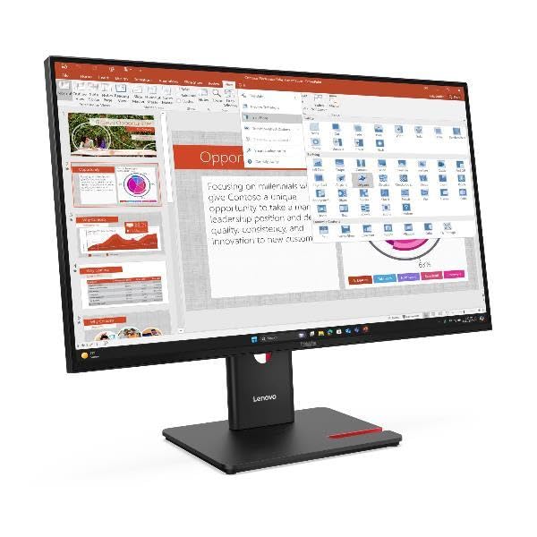 LENOVO ThinkVision T27-40 LED Écran 27p 1920x1080 Full HD (1080p) 120Hz IPS 300cd/m2 1500:1 4ms HDMI VGA DisplayPort 3y
