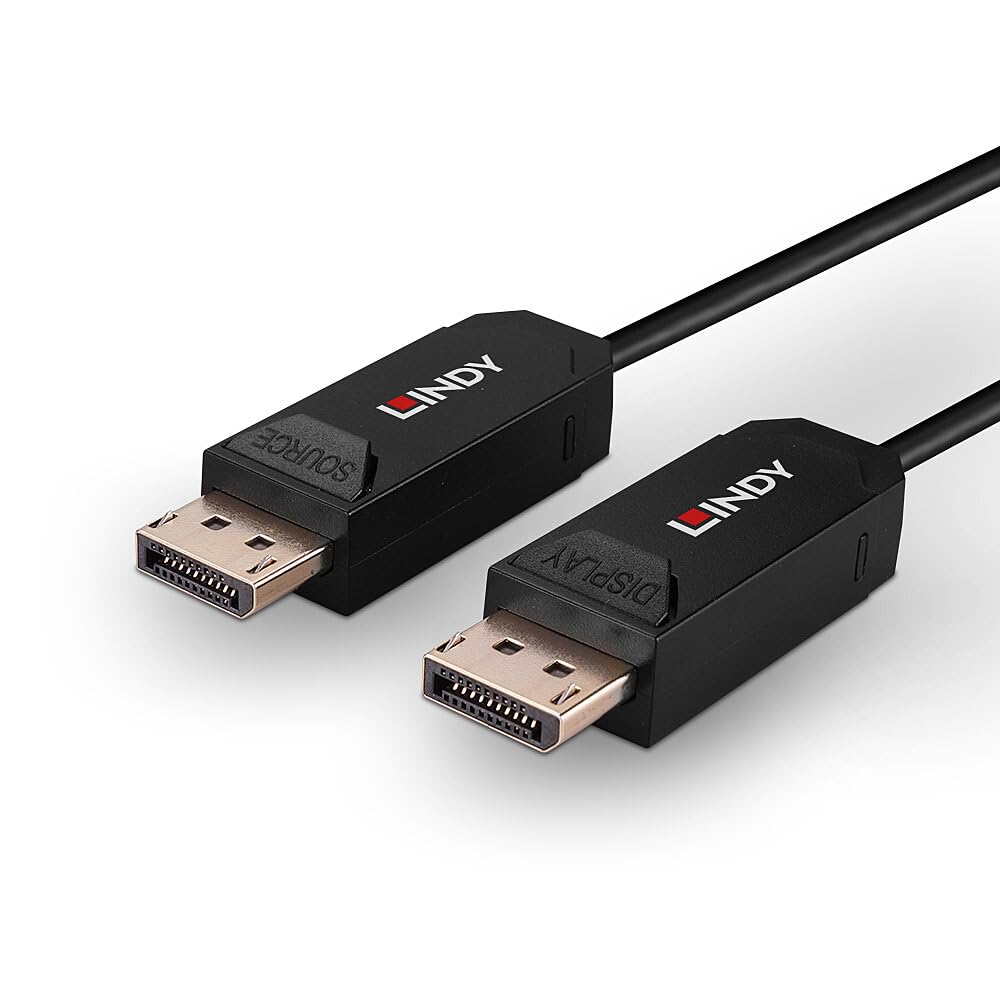 LINDY 30m Fibre Optic Hybrid DP 2.0 UHBR10 Cable