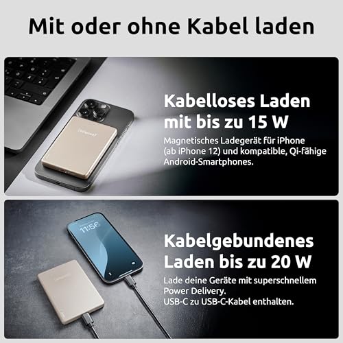 INTENSO Powerbank MW5000 5000 mAh 20 W champagne