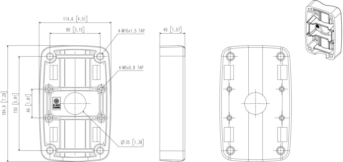 Hanwha SBP-300PMW2 support et boîtier des caméras de sécurité Adaptateur de fixation