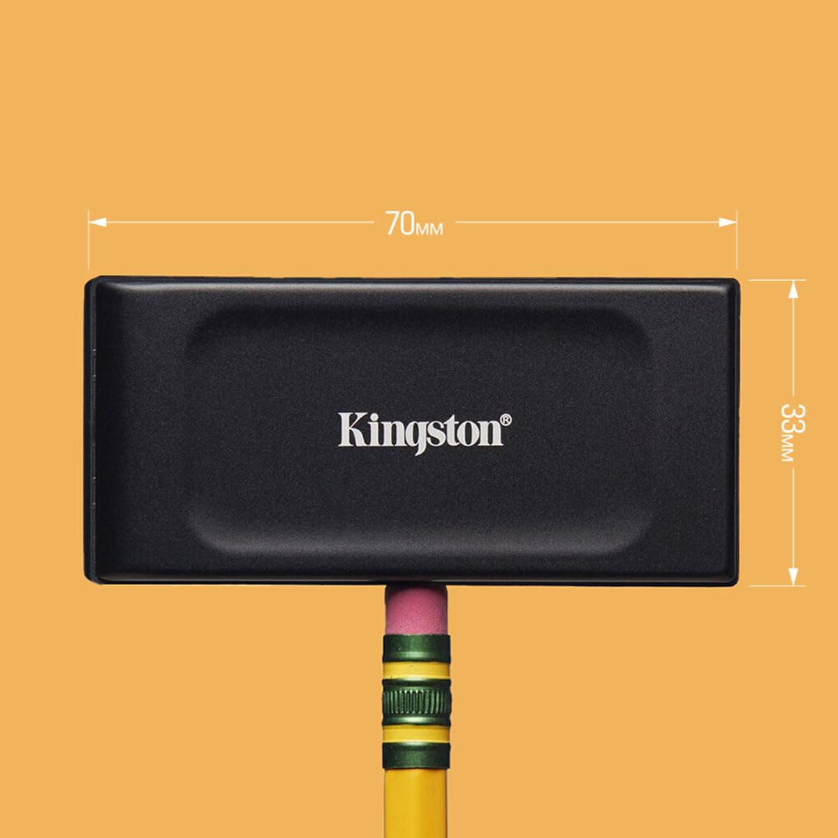 KINGSTON XS1000 2To SSD Pocket-Sized USB 3.2 Gen 2 External Solid State Drive Up to 1050Mo/s