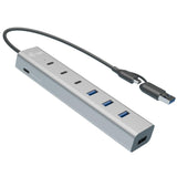 I-TEC USB-C/USB-A Charging Metal HUB 7 Port 3x USB-C 3.2 Gen. 1 4x USB-A 3.2 Gen. 1