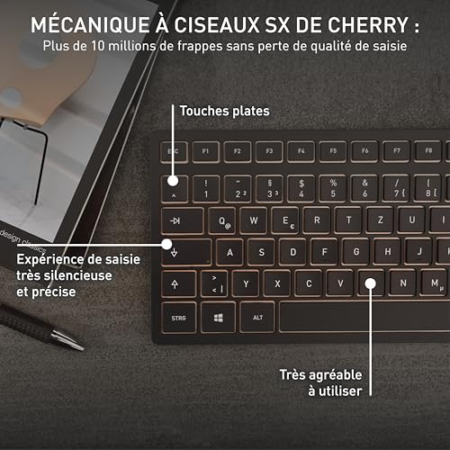 CHERRY Pack clavier & souris DW 9100 sans fil noir/bronze,
