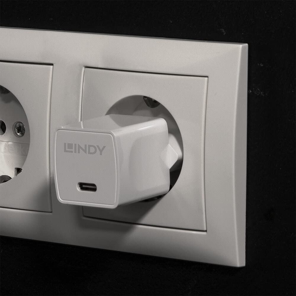 LINDY 20W Type C PD Charger EU Plug