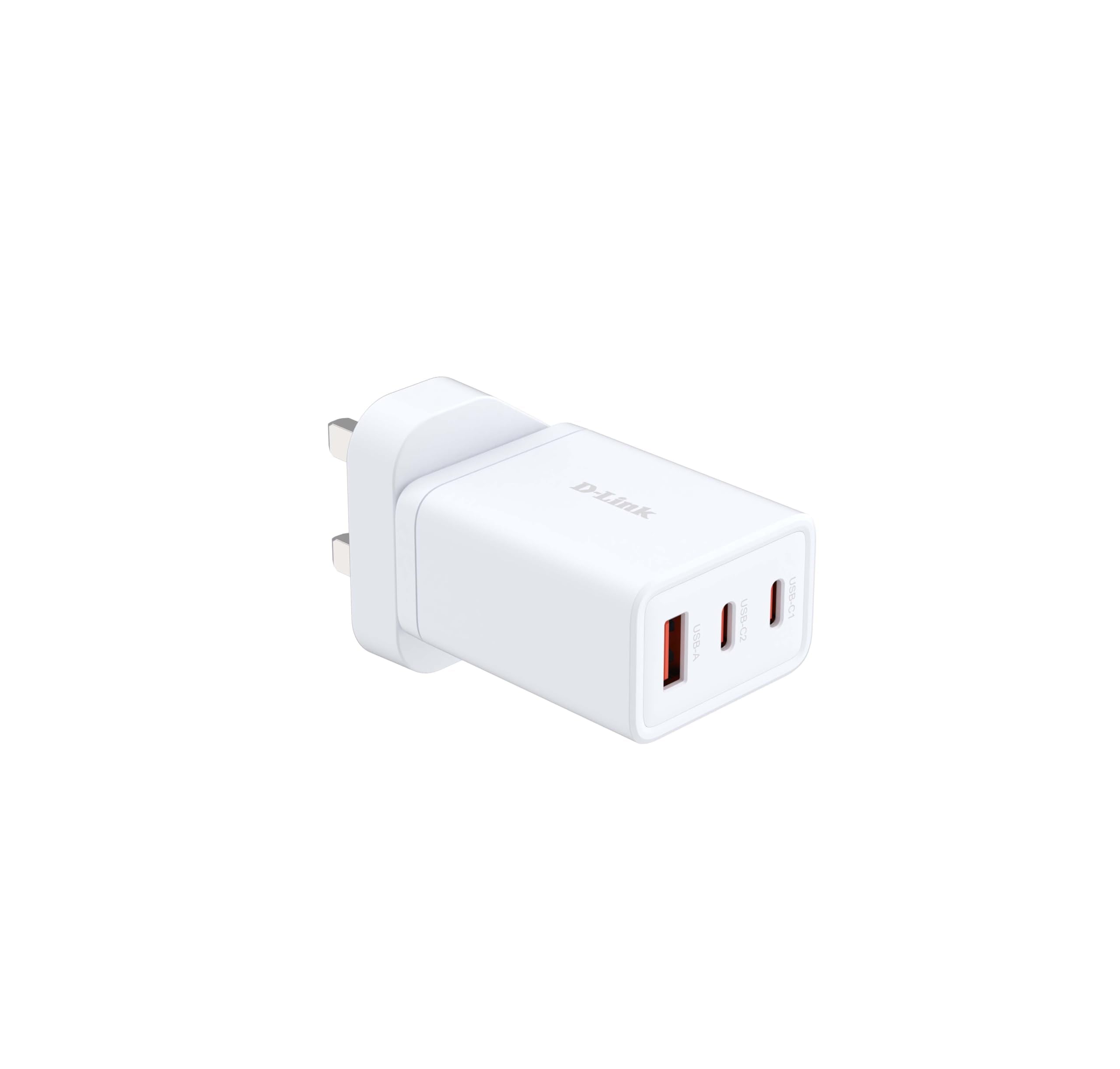 D-LINK 65W GaN Charger 2 USB-C ports 1 USB-A port Simultaneous Charging of 3 devices Fast charging