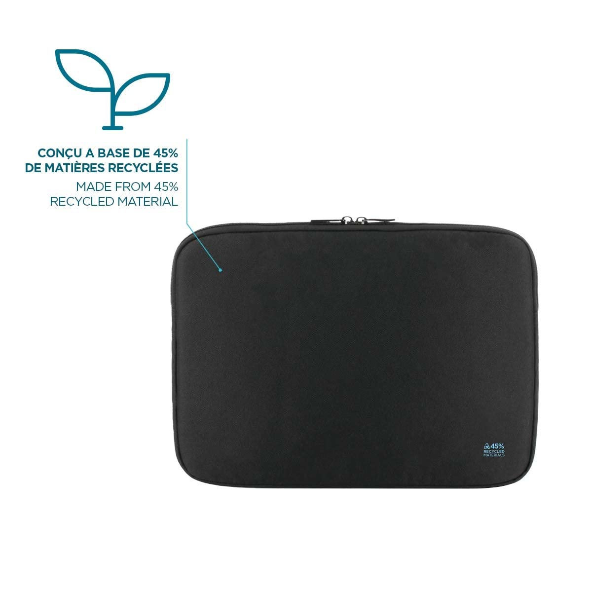 MOBILIS Housse Ordinateur Éco-Conçue TheOne 12.5-14" - 45% recyclé - Noir