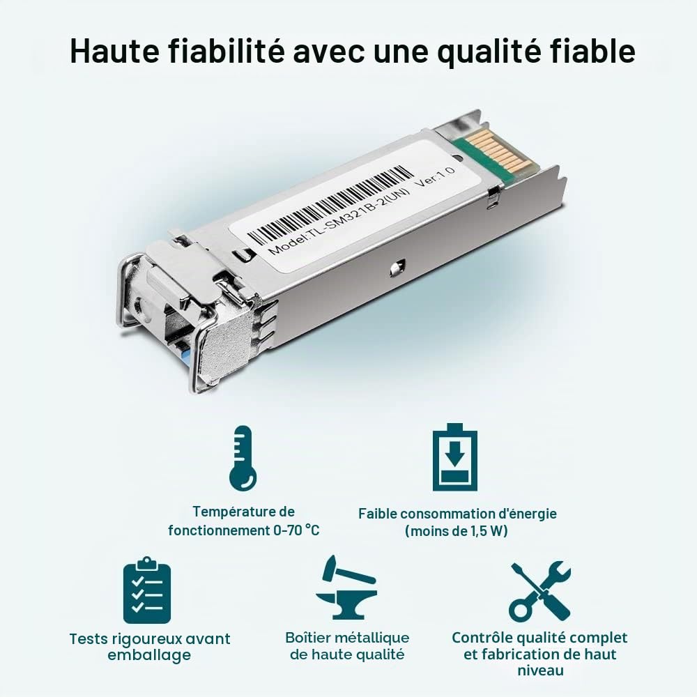 TP-Link Omada TL-SM321B module émetteur-récepteur de réseau Fibre optique 1250 Mbit/s SFP