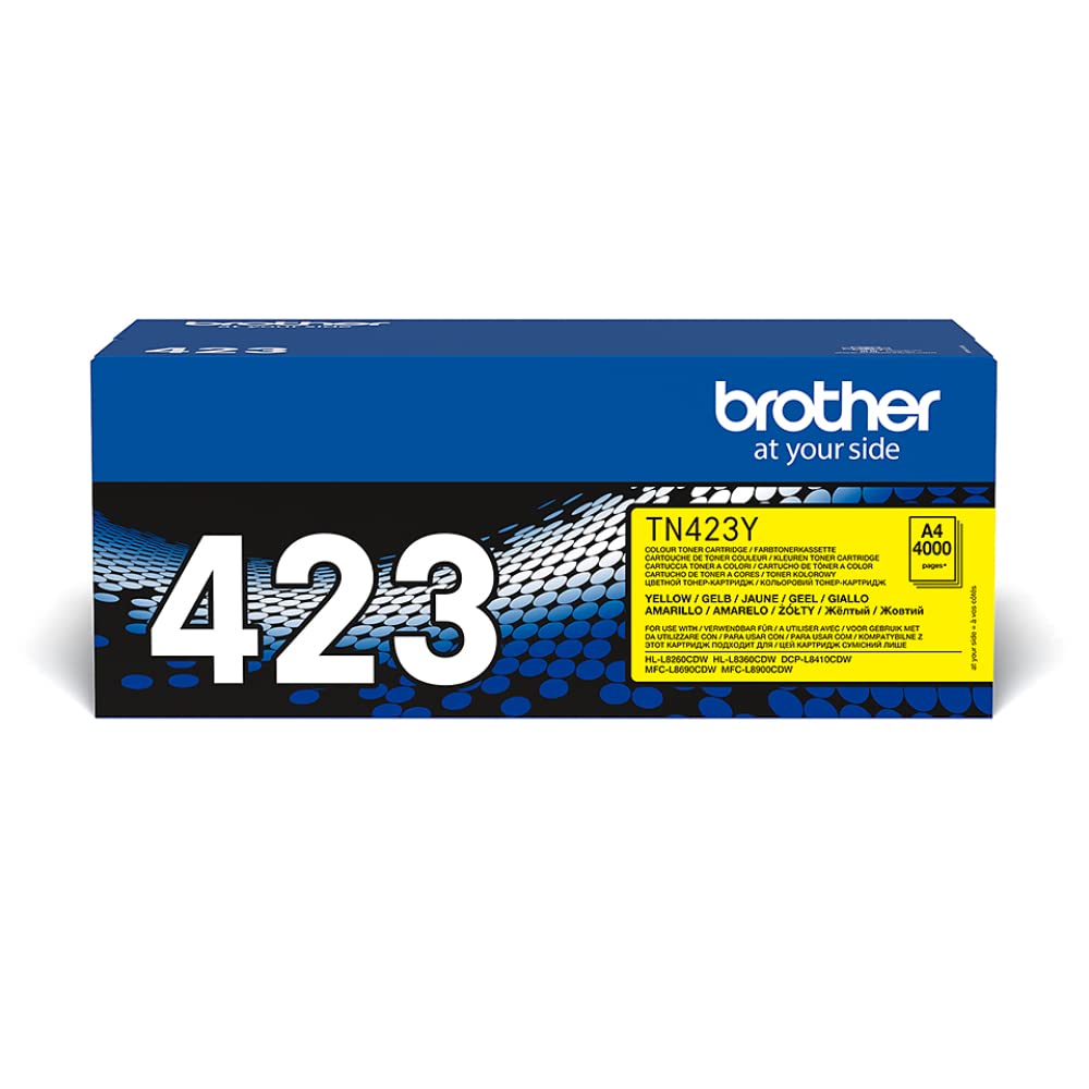 BROTHER TN423Y Toner Cartouche Jaune Grande Capacité 4.000 pages pour Brother HL-L8260CDW, L8360CDW