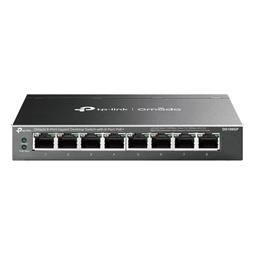 TP-LINK DS108GP Switch 8 Ports Gigabit PoE+ 64W