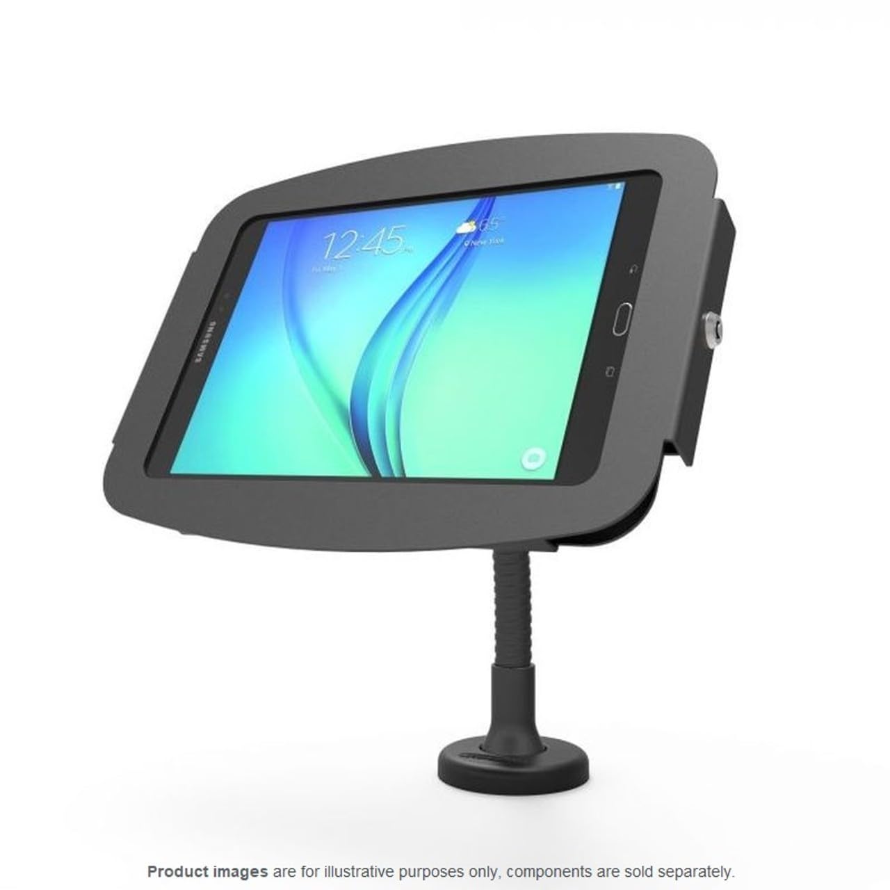 Tablet Kiosk Flexible Arm Mount Black