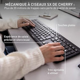 CHERRY Clavier STREAM KEYBOARD WIRELESS noir AZERTY (FR)