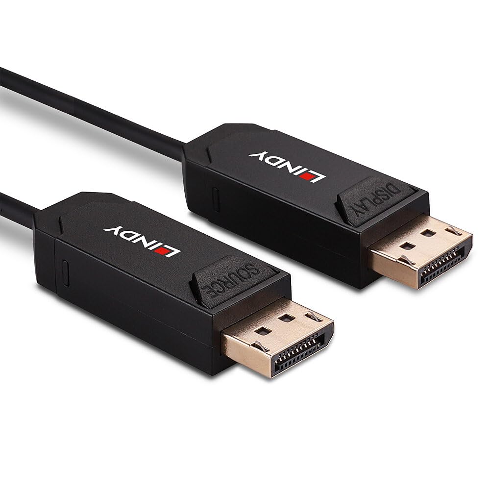 LINDY 30m Fibre Optic Hybrid DP 2.0 UHBR10 Cable
