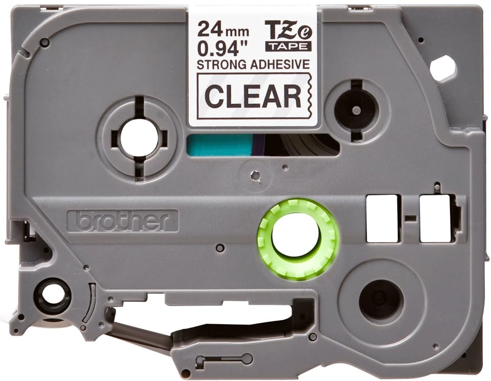 BROTHER P-TOUCH TZE-S151 noir sur clear 24mm extra gluey