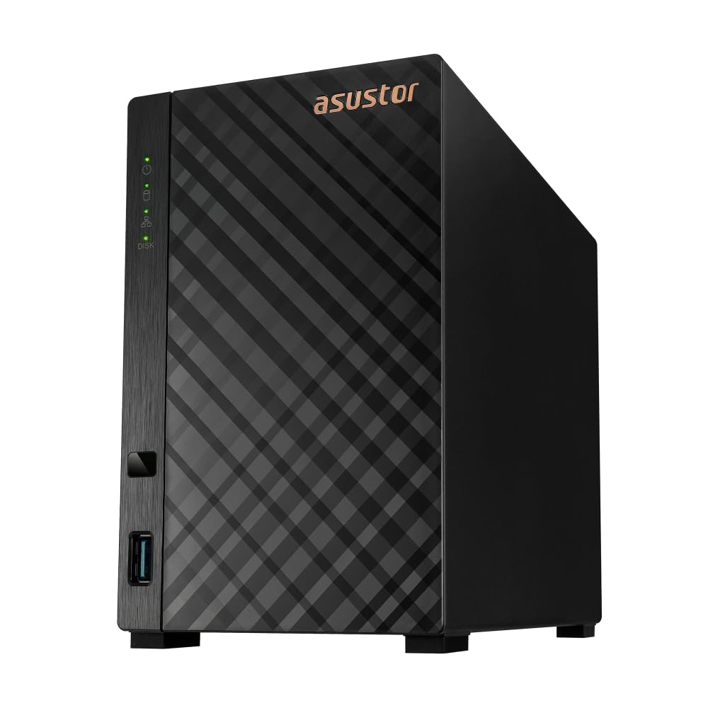 ASUSTOR DRIVESTOR 2 GEN 2 - AS1202T - NAS 2 baies - Realtek RTD1619B Quad-Core - 1Go DDR4 - 2.5GbE - Tour - Garantie 3 ans