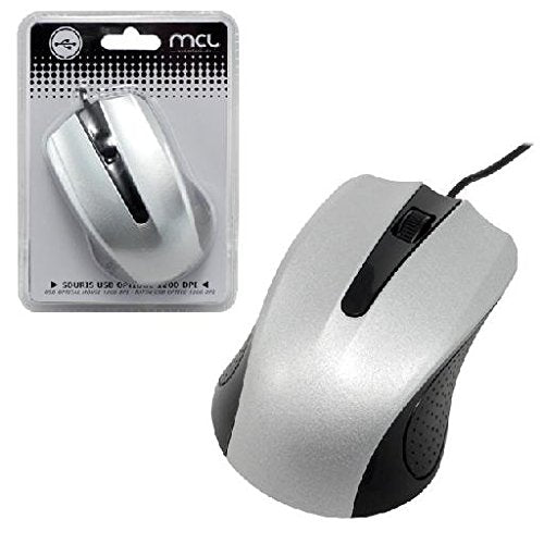 MCL Souris USB optique 1200 DPI - Noir et Silver