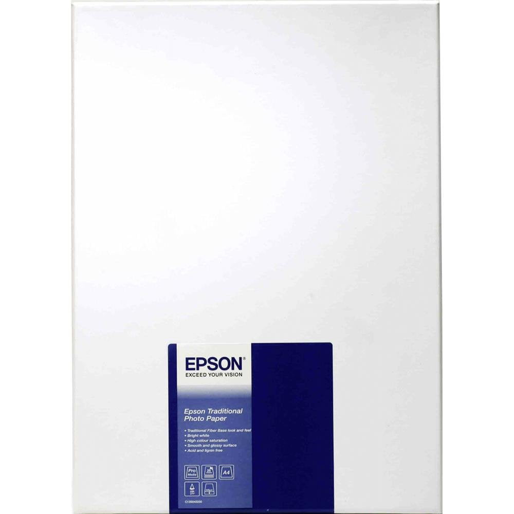 EPSON S045050 Traditional photo  papier inkjet 330g/m2 A4 25 feuilles pack de 1