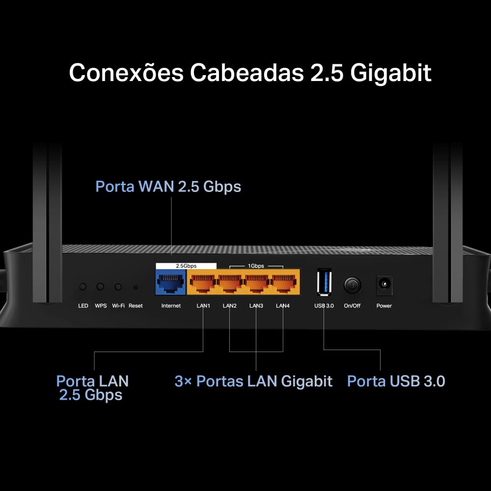 TP-LINK Archer BE230 BE3600 Dual-Band Wi-Fi 7 Router 688 Mbps at 2.4GHz + 2882Mbps at 5GHz 4x Antennas
