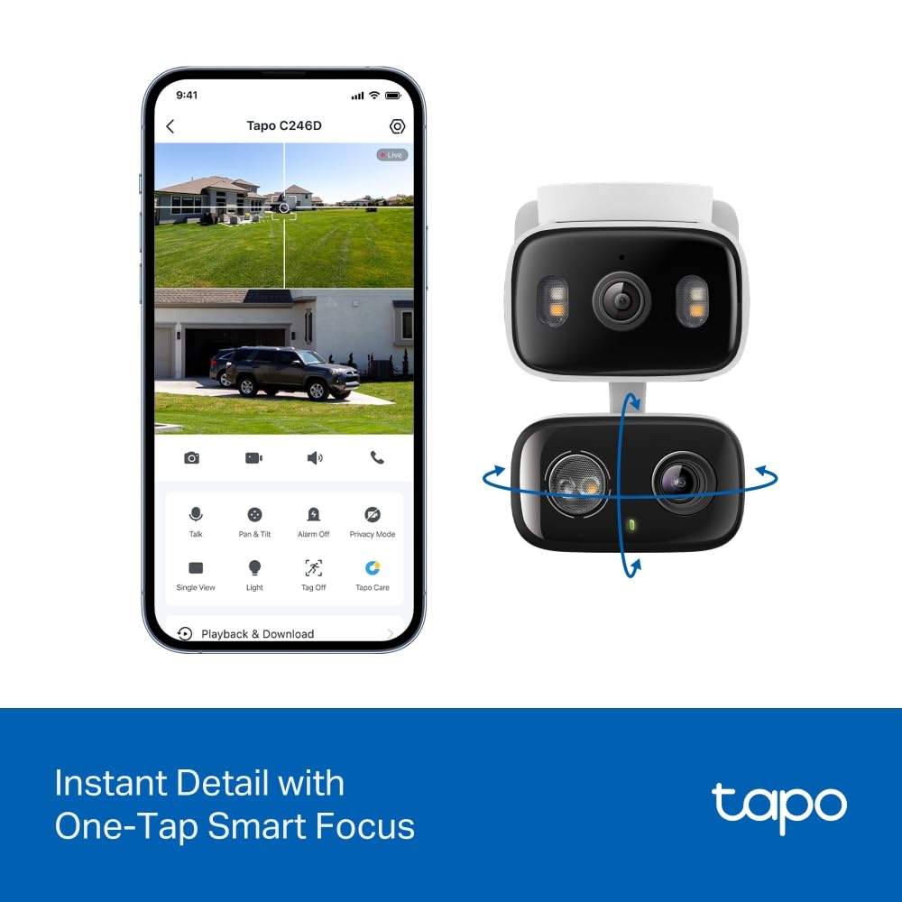 TP-LINK Indoor/Outdoor Dual Lens Pan/Tilt Security Camera