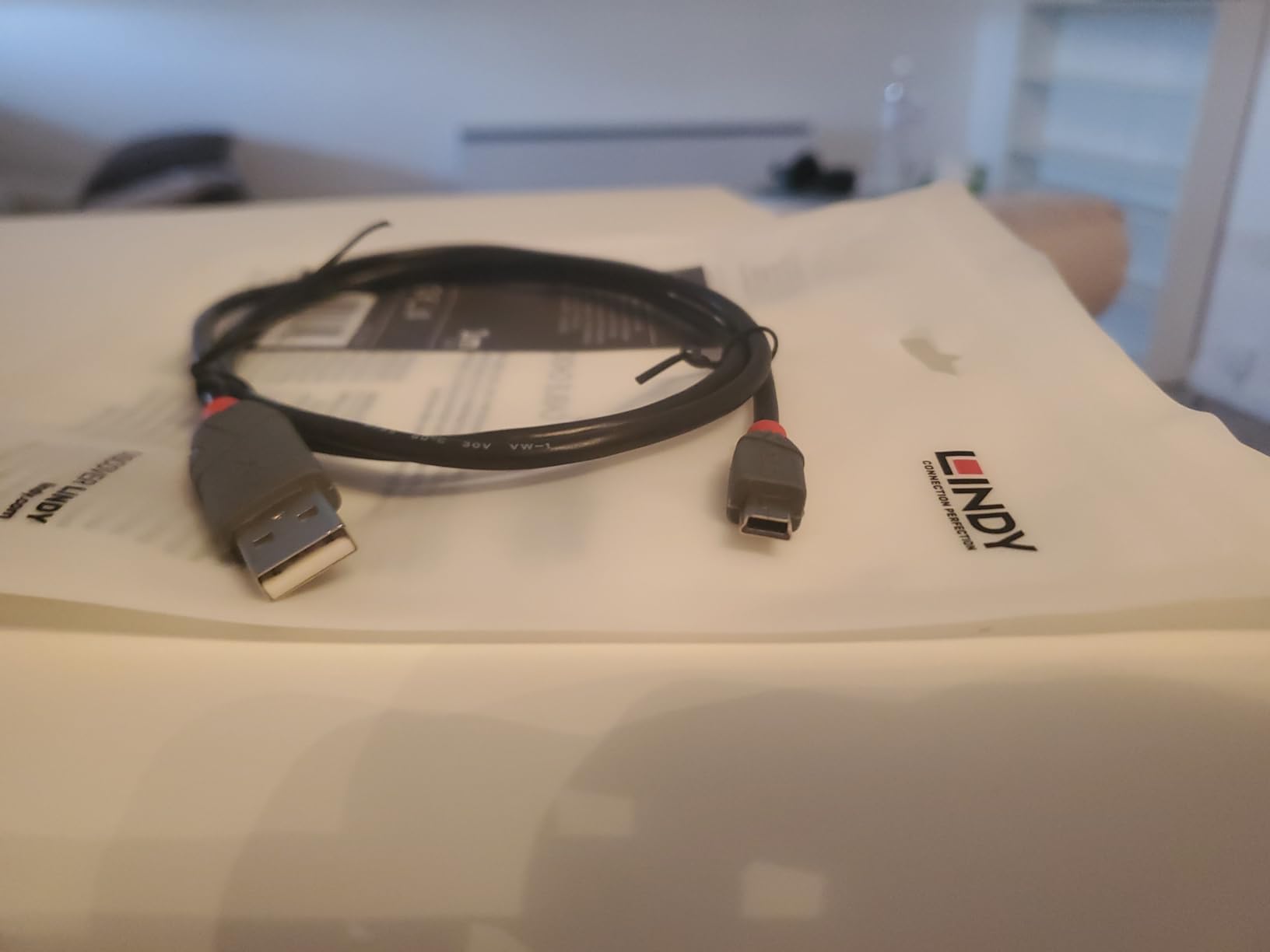 LINDY Câble USB 2.0 type A vers Mini-B Anthra Line 3m
