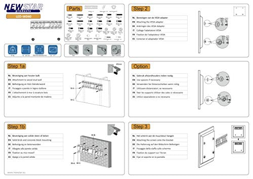 NEOMOUNTS LED-W040 Support pour écran mural 23-52p - ultra-plat