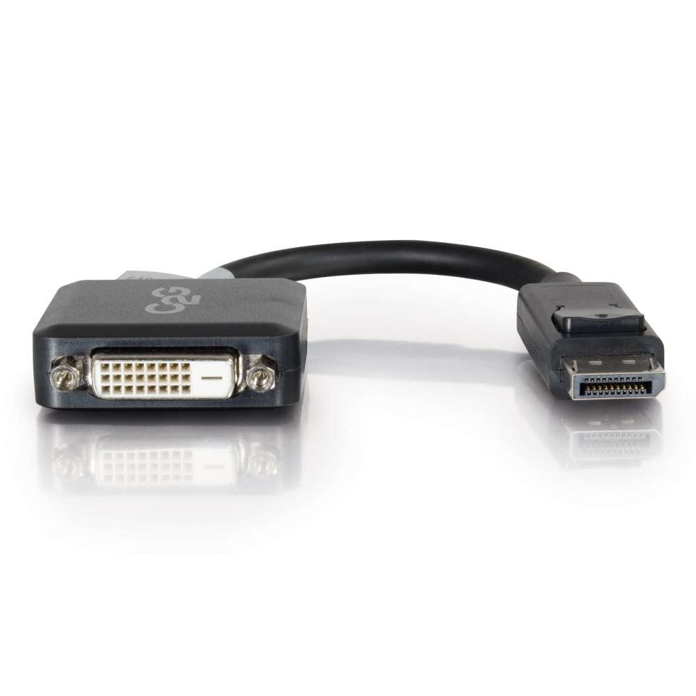 20cm DisplayPort M to DVI F BLK