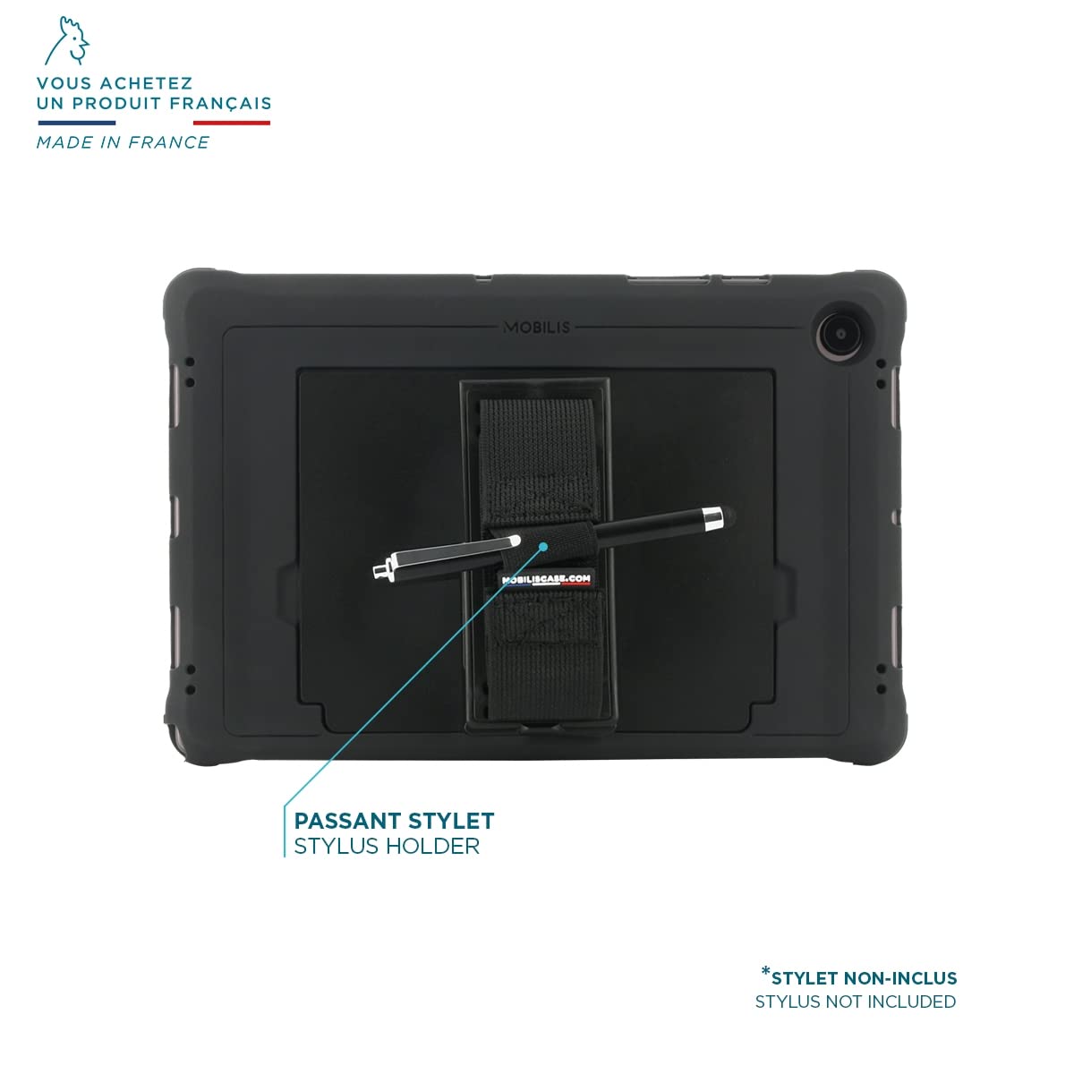 MOBILIS Coque+Dragonne+Béquille PROTECH pour Galaxy Tab A8 10.5  SM-X200/SM-X205
