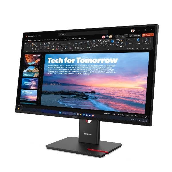 LENOVO ThinkVision T27qd-40 LED Écran 27p 2560x1440 QHD 120Hz IPS 350cd/m2 HDR10 4ms HDMI DisplayPort DaisyChain USB-C Dock 96W