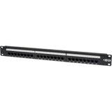 EATON TRIPPLITE 24-Port 1U Rack-Mount Cat6/Cat5 110 Patch Panel 568B RJ45 Ethernet TAA
