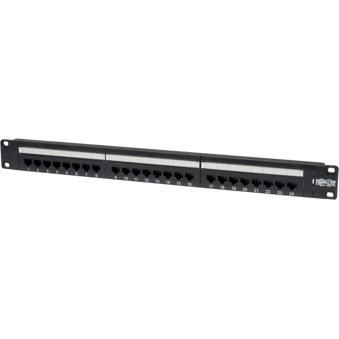 EATON TRIPPLITE 24-Port Cat6 Cat5 Patch Panel Rackmount 110 Punch Down RJ45 Ethernet 1URM Patch panel CAT 6 1U 19 24 ports