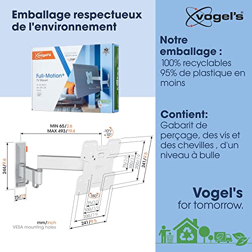 VOGEL S Support écran mural TVM 3245 blanc
