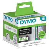Rouleau dymo 110 etiquet classeur 190x38MM pour labelwriter