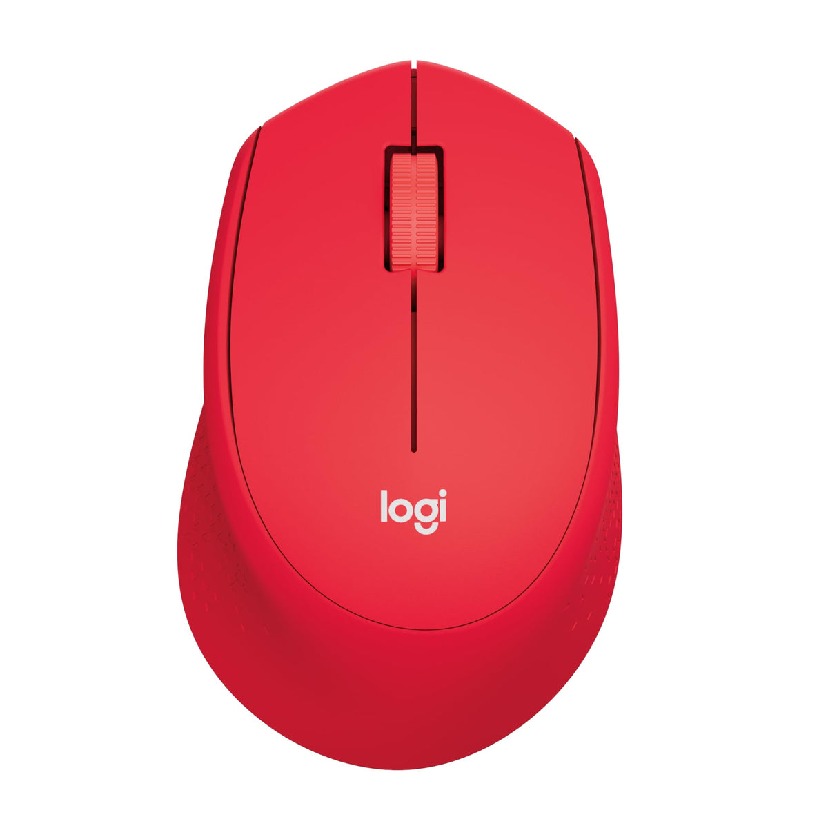 LOGITECH M330 SILENT PLUS Mouse 3 buttons wireless 2.4 GHz USB wireless receiver red