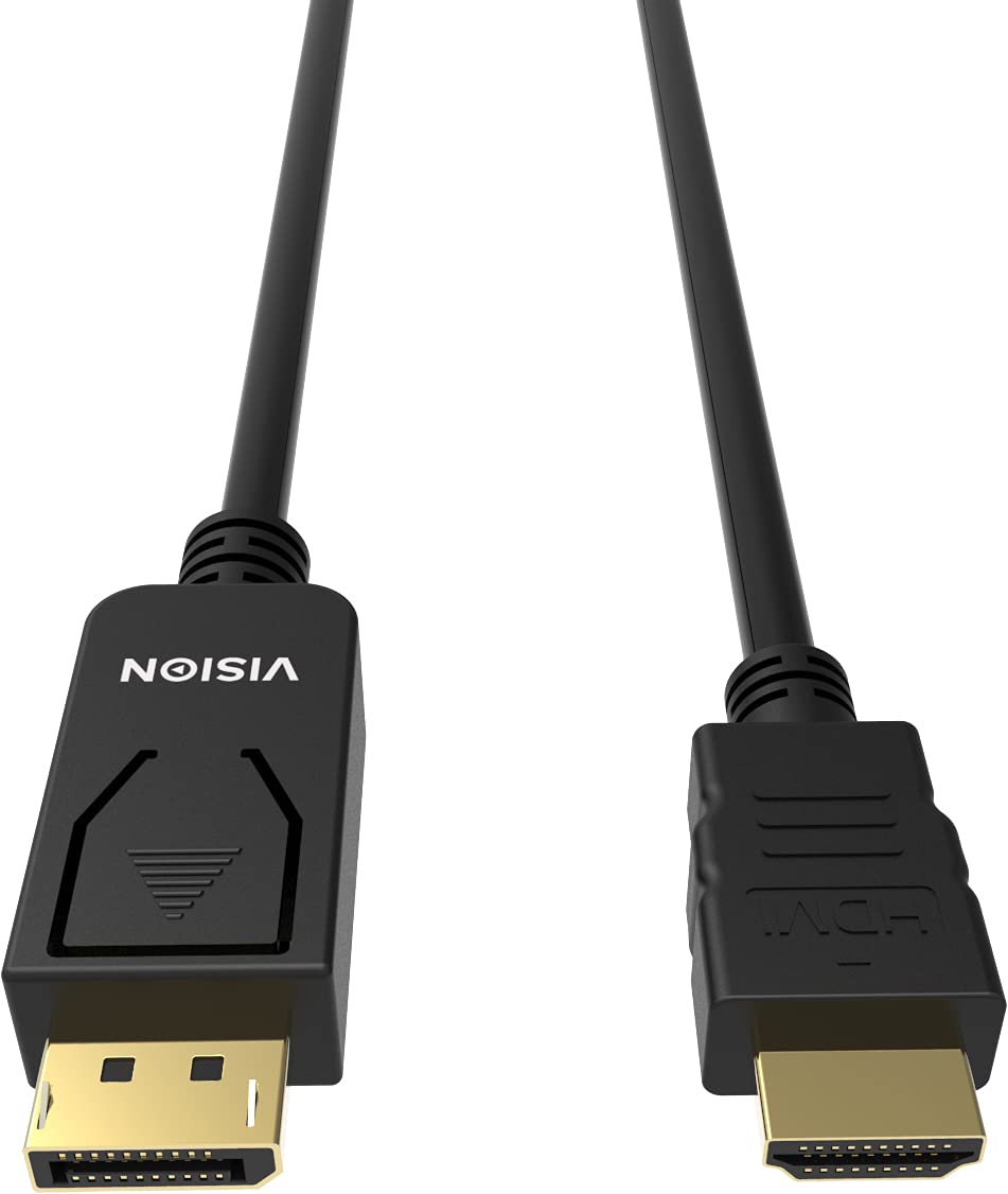 VISION 1m Black DP to HDMI cable