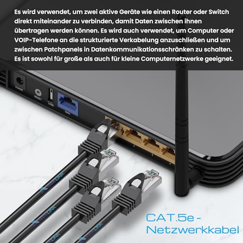 Extralink EX.7614 câble de réseau Noir Cat5e F/UTP (FTP)