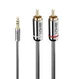 LINDY Cromo Line Audio Cable Stereo 3.5mm-RCA M-M 0.5m anthrazit