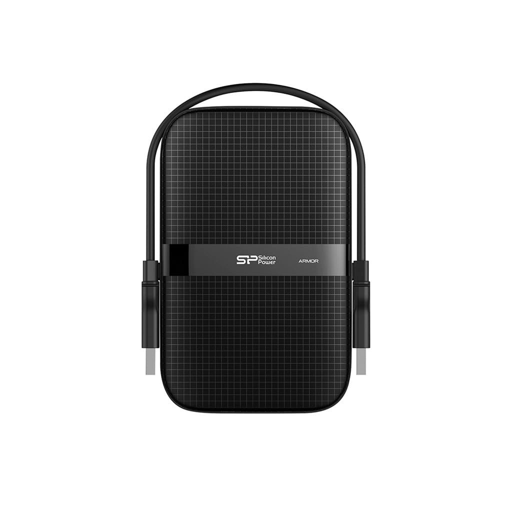 SILICON POWER External HDD Armor A60 5To 2.5p USB 3.2 Black Shockproof MIL-STD 810G Method 516.6 Procedure IV Water-resistant