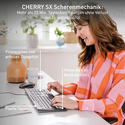 CHERRY Clavier STREAM KEYBOARD USB noir QWERTZ (DE)