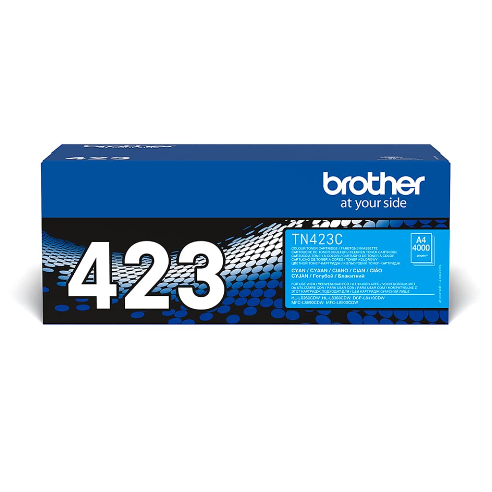 BROTHER TN423C Toner Cartouche Cyan Grande Capacité 4.000 pages pour Brother HL-L8260CDW, L8360CDW