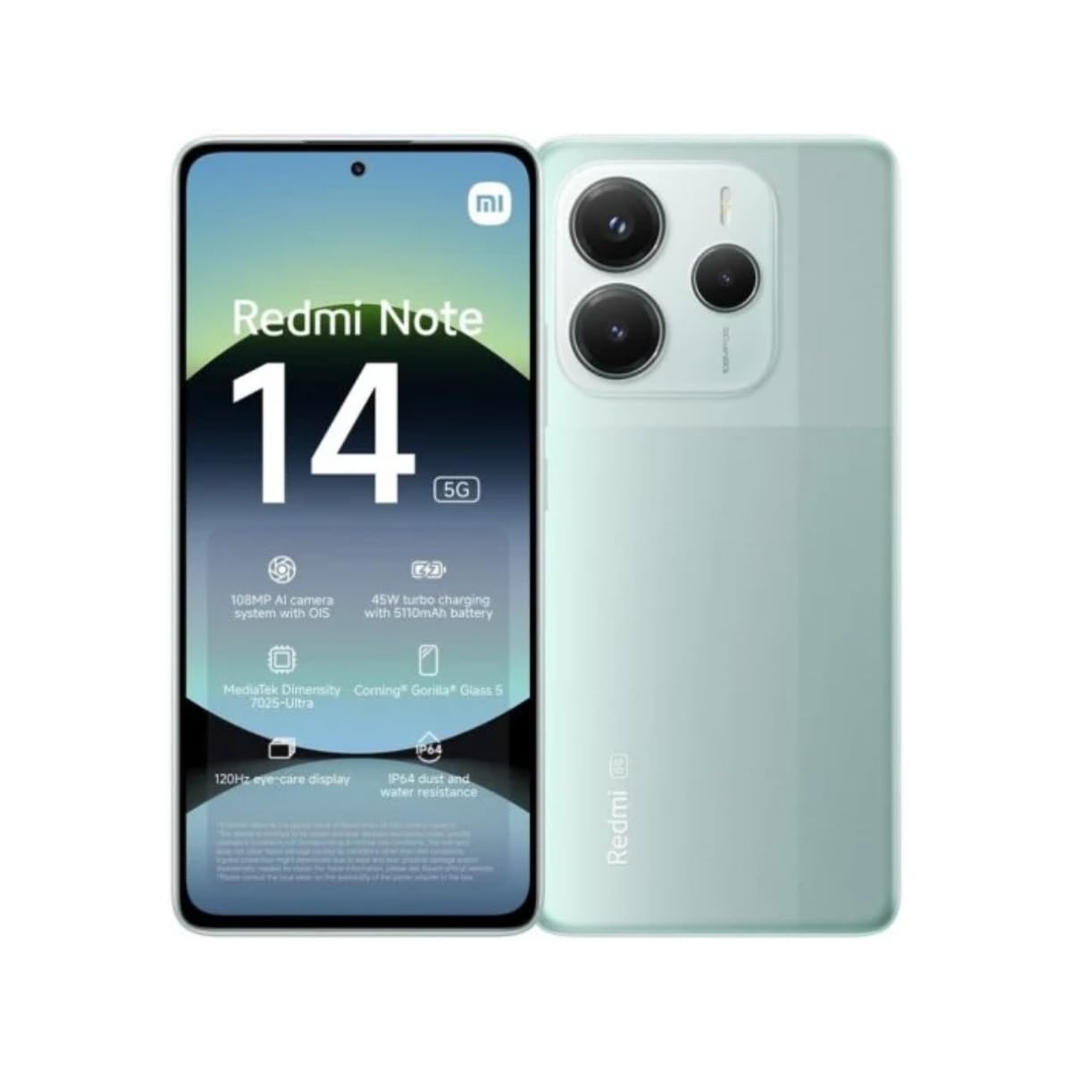 Xiaomi Redmi Note 14 5G (Double Sim - 6.67", 256 Go, 8 Go RAM) Vert