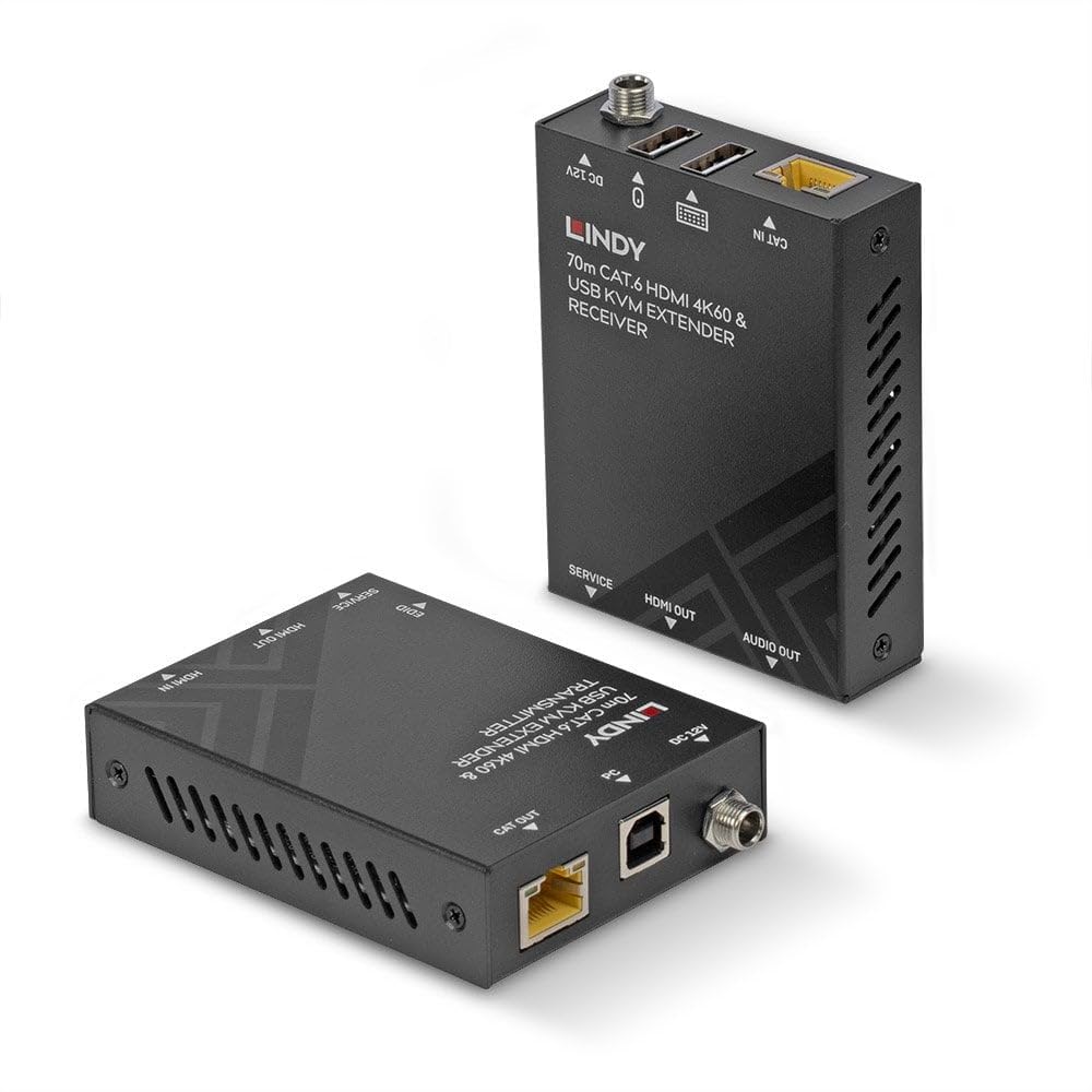 LINDY 70m Cat.6 HDMI 4K60 & USB KVM Extender